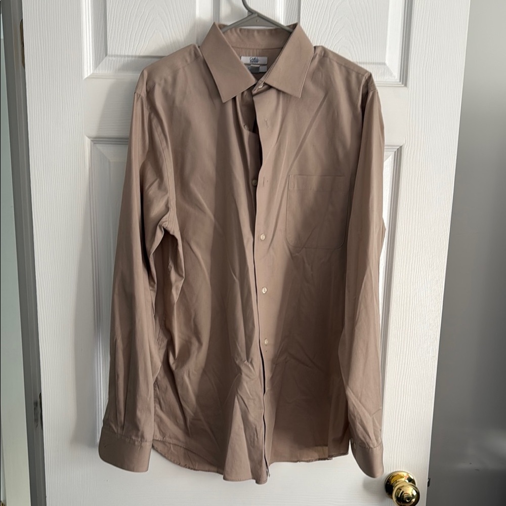 Men's Tan Dress Shirt
